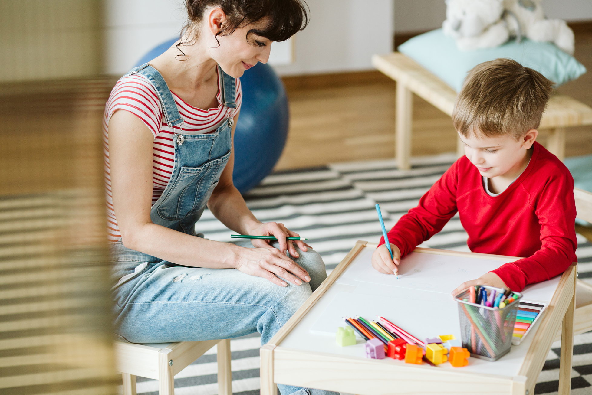 Kinder mit ADHS bei der Ergotherapie